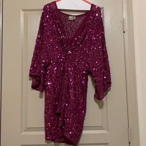 Wine Color ASOS Sequin Dress